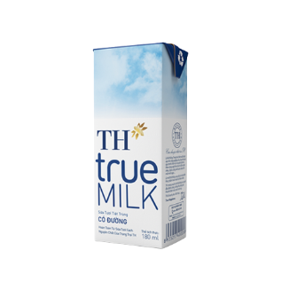 TH) Sữa Tươi Tiệt Trùng Có Đường TH true MILK 180 ml