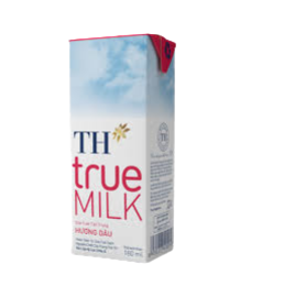 TH) Sữa Tươi Tiệt Trùng TH true MILK Hương Dâu Tự Nhiên 180 ml