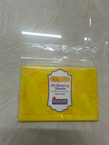 Giấy thấm dầu Mediacare hương chanh 100T
