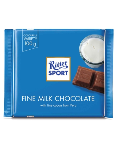 AN) Sô cô la sữa 35% cacao hiệu Ritter Sport 100g