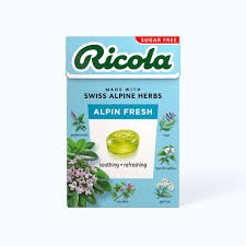 AN) Viên ngậm thảo mộc Ricola Alpin Fresh không đường