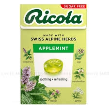 AN) Viên ngậm thảo mộc Ricola AppleMint không đường