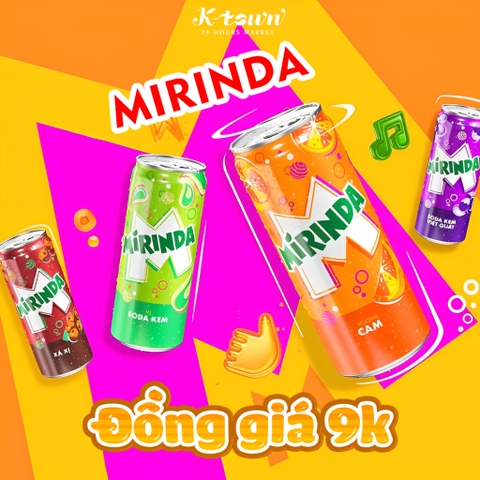 Nước Ngọt Có Gaz Mirinda ((320ml/lon) [K-TOWN| HCM]