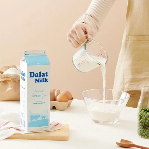 Sữa tươi DALAT milk 950ml Thanh trùng nguyên chất