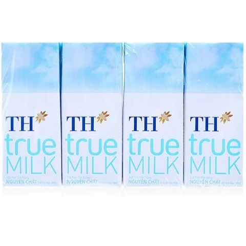 Sữa Tươi Tiệt Trùng Nguyên Chất TH true MILK 180 ml (hàng Việt Nam chất lượng cao)