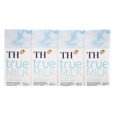 Sữa Tươi Tiệt Trùng Nguyên Chất TH true MILK 180 ml (hàng Việt Nam chất lượng cao)