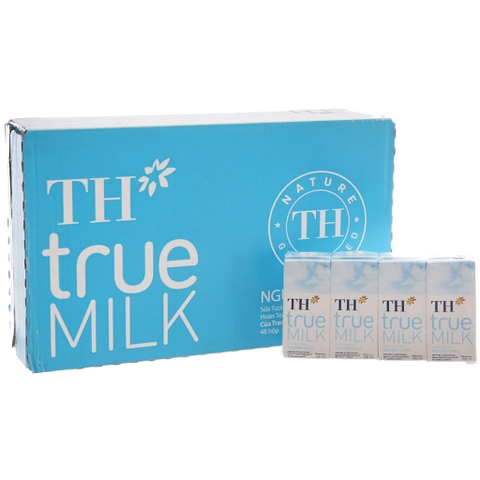 Sữa Tươi Tiệt Trùng Nguyên Chất TH true MILK 180 ml (hàng Việt Nam chất lượng cao)