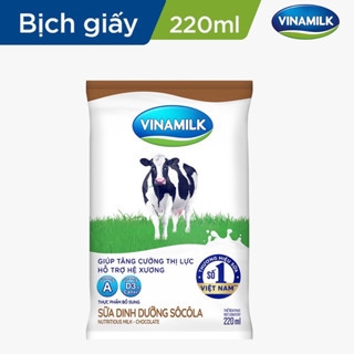 Thùng 24 bịch Sữa vinamilk hương socola 220ml