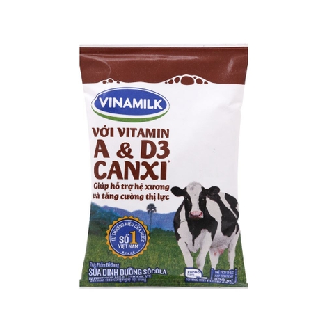 Thùng 24 bịch Sữa vinamilk hương socola 220ml