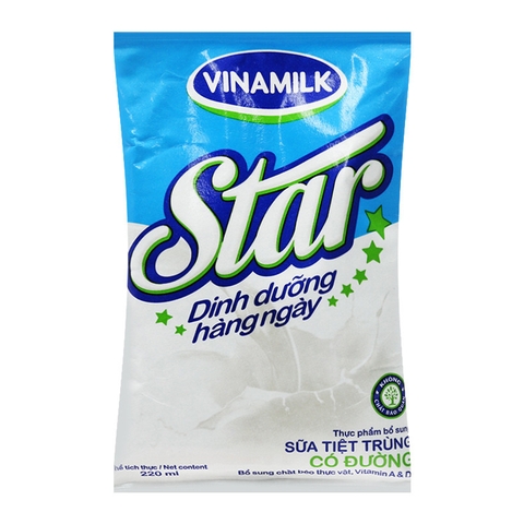 Sữa vinamilk Happy Star có đường bịch 220ml Hàng Chính hãng Vinamilk