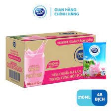 Sữa tiệt trùng cô gái hà lan Dâu hũ 110ml và bịch 210ml thức uống Dutch Lady Cô Gái Hà Lan Chính Hãng