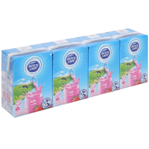Sữa tiệt trùng cô gái hà lan Dâu hũ 110ml và bịch 210ml thức uống Dutch Lady Cô Gái Hà Lan Chính Hãng