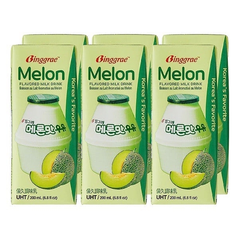 Sữa dưa lưới Binggrae Hàn Quốc 200ml Thùng 24 hộp Chuẩn nhập khẩu Hàn Quốc