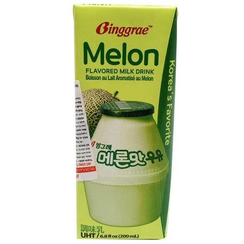 Sữa dưa lưới Binggrae Hàn Quốc 200ml Thùng 24 hộp Chuẩn nhập khẩu Hàn Quốc