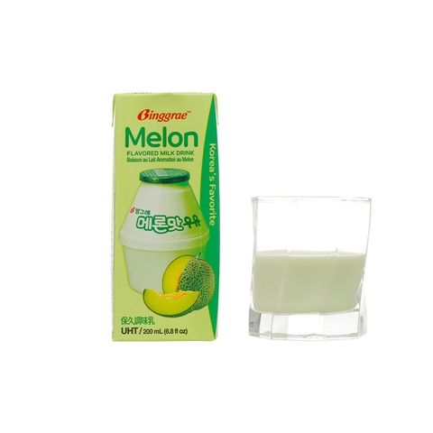 Sữa dưa lưới Binggrae Hàn Quốc 200ml Thùng 24 hộp Chuẩn nhập khẩu Hàn Quốc