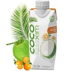 Nước dừa xiêm Cocoxim vị tắc (quất) 330ml Thơm mát vị tự nhiên