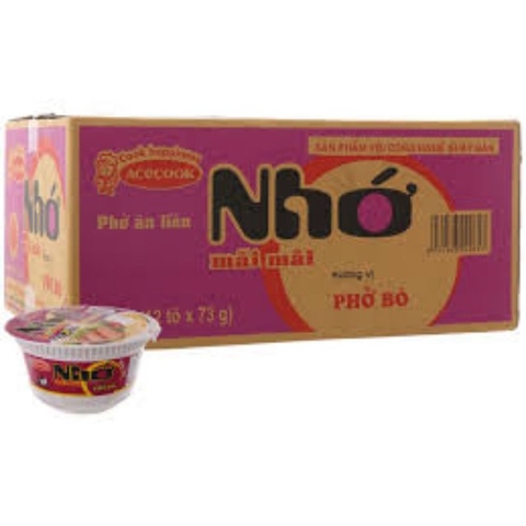 Phở bò Nhớ tô 74g AceCook mỳ ăn liền đảm bảo sức khỏe Việt