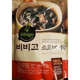 Canh rong biển thịt bò Bibigo 500g Hàn Quốc canh súp ăn liền 100% nhập khẩu Hàn Quốc