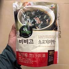 Canh rong biển thịt bò Bibigo 500g Hàn Quốc canh súp ăn liền 100% nhập khẩu Hàn Quốc