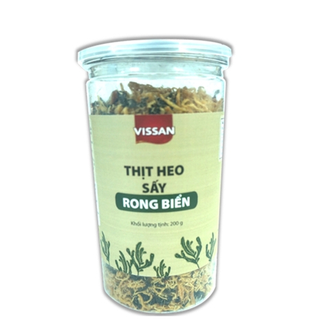 Thịt heo sấy rong biển vissan hũ 200g thực phẩm ăn vặt hàng đầu hiện nay