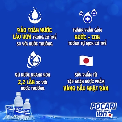 THỨC UỐNG BỔ SUNG ION POCARI SWEET 350ML/500ML/900ML CAM KẾT 100% CHÍNH HÃNG