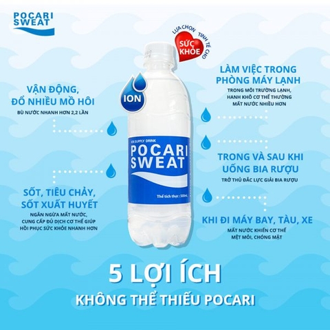 THỨC UỐNG BỔ SUNG ION POCARI SWEET 350ML/500ML/900ML CAM KẾT 100% CHÍNH HÃNG