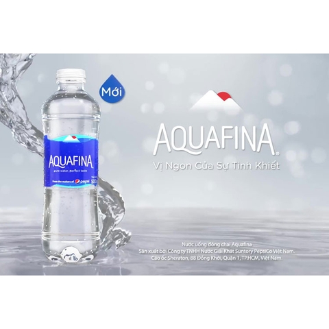 NƯỚC SUỐI AQUAFINA ĐÓNG CHAI 500ML CAM KẾT CHÍNH HÃNG 100%