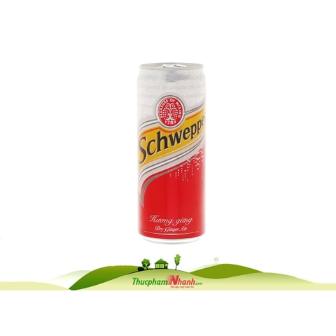 SCHWEPPES HƯƠNG GỪNG GINGER ALE/VÀNG/TRẮNG LON 320ML ĐỦ CÁC VỊ
