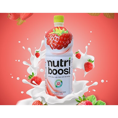 SỮA TRÁI CÂY NUTRIBOOST HƯƠNG DÂU/CAM 297ML NGON MÊ LY