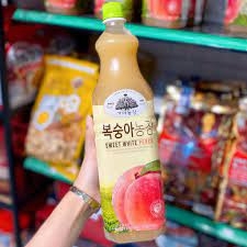 Nước ép Đào Gaya Farm Hàn Quốc chai 1.5l Chuẩn nhập khẩu Hàn Quốc