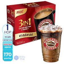 Cà phê hòa tan 3in1 Highlands coffee vị đậm đà (Hộp 10 gói x 17g) thức uống đậm đà vị béo sữa