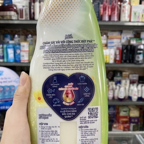 Nước Xả Vải Comfort Đậm Đặc Phơi Trong Nhà Hương Nắng Mới Chai 800ml Cam Kết Chính Hãng 100%