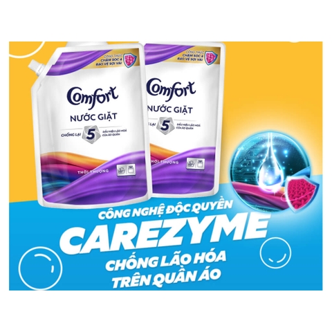 NƯỚC GIẶT COMFORT DƯỠNG VẢI TÚI 3.6KG/3.4L CHUẨN NHẬP KHẨU HÀN QUỐC