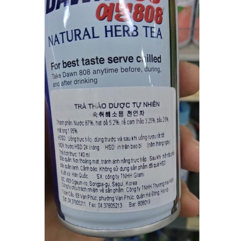 Nước giải rượu Dawn 808 140ml nhập khẩu Hàn Quốc