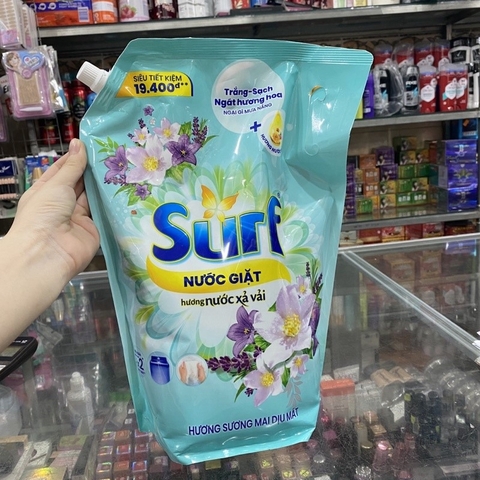 Nước giặt Surf hương sương mai dịu mát túi 3.3 kg Cam kết 100% chính hãng