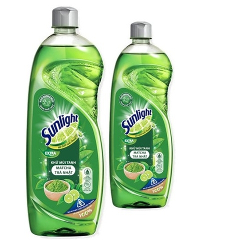 Nước rửa chén Sunlight hương trà xanh 400g Đánh bay dầu mỡ chỉ một lần rửa