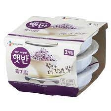 Cơm gạo nếp cẩm Hetbal set 3 CJ Hàn Quốc cơm đảm bảo sức khỏe 100% nhập khẩu Hàn Quốc