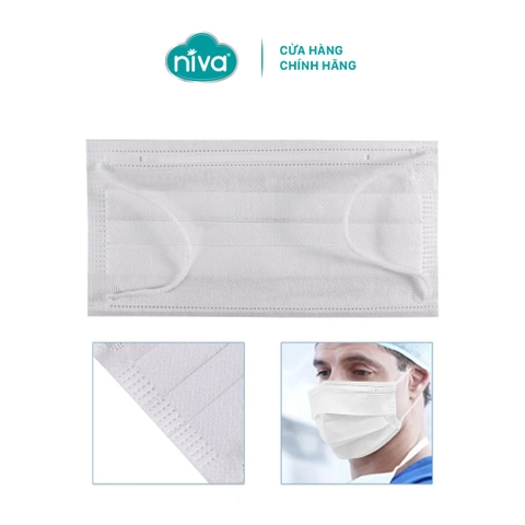 HỘP KHẨU TRANG 4D NIVA HỘP 50 CÁI KHÁNG KHUẨN LỌC BỤI