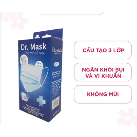 KHẨU TRANG 3D DR MASK 3 LỚP HỘP 30 CÁI CHỐNG NƯỚC KHÁNG KHUẨN
