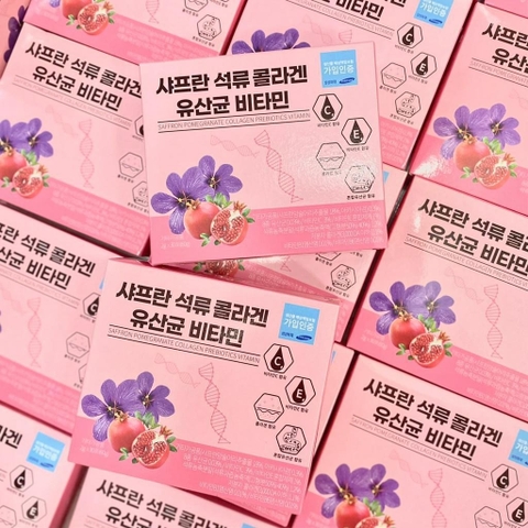 BỘT UỐNG COLLAGEN SAFFRON BIO CELL GÓI 2GR CHUẨN 100% NHẬP KHẨU HÀN QUỐC