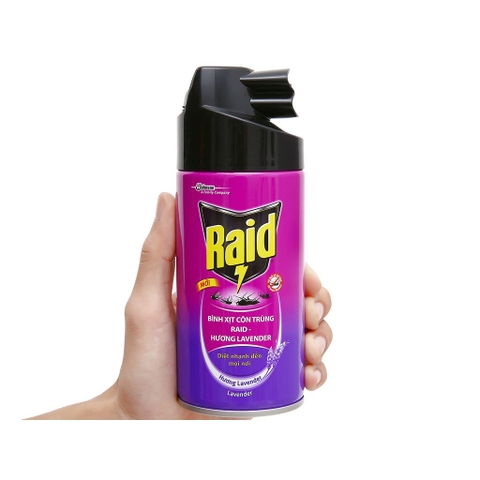 Bình Xịt Côn Trùng Raid Hương Lavender 300ml