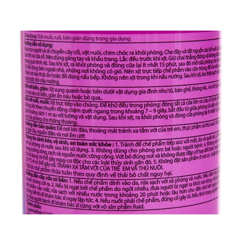 Bình Xịt Côn Trùng Raid Hương Lavender 300ml