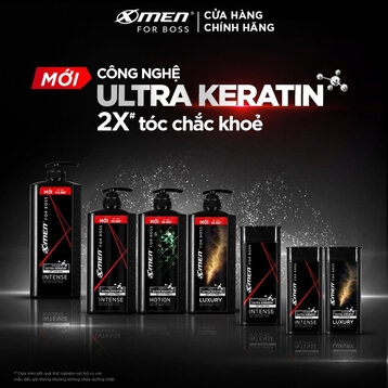 Dầu gội đầu Xmen INTENSE 650g (chai) Mùi hương trầm đầy nội lực
