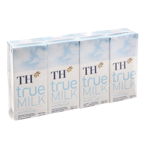 Sữa Tươi Tiệt Trùng Nguyên Chất TH true MILK 180 ml (hàng Việt Nam chất lượng cao)