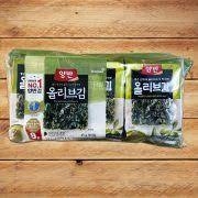 Rong biển nướng dầu Olive 5G*3 Dongwon rong biển ăn liền 100% nhập khẩu Hàn Quốc