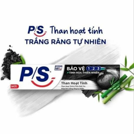 Kem đánh răng P/S than hoạt tính và tre 180g chính hãng 100%