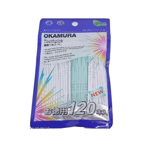 Tăm nhựa Okamura bịch 120 cây