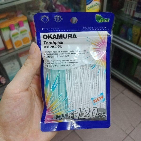 Tăm nhựa Okamura bịch 120 cây