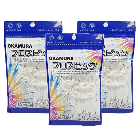 Tăm chỉ kẻ răng Okamura 50 cây