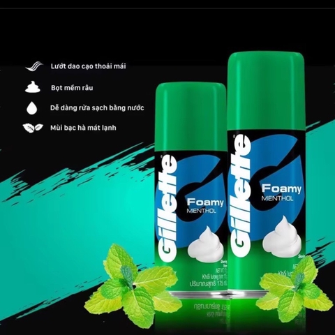 Mousse cạo râu Gillet hương Chanh - Sản phẩm chăm sóc nam giới